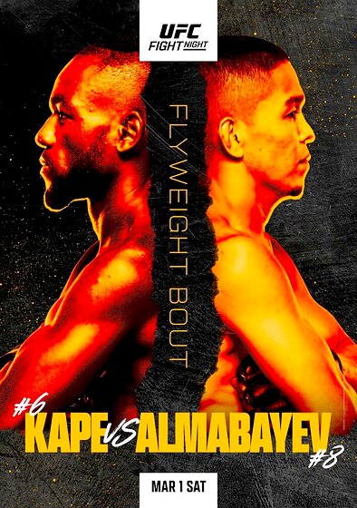 "UFC on ESPN" Kape vs. Almabayev